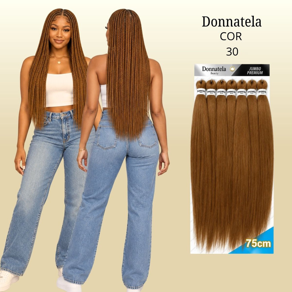 Jumbo Premium 75cm - Donnatela - Cabelo Kanekalon para Tranças - 420g.