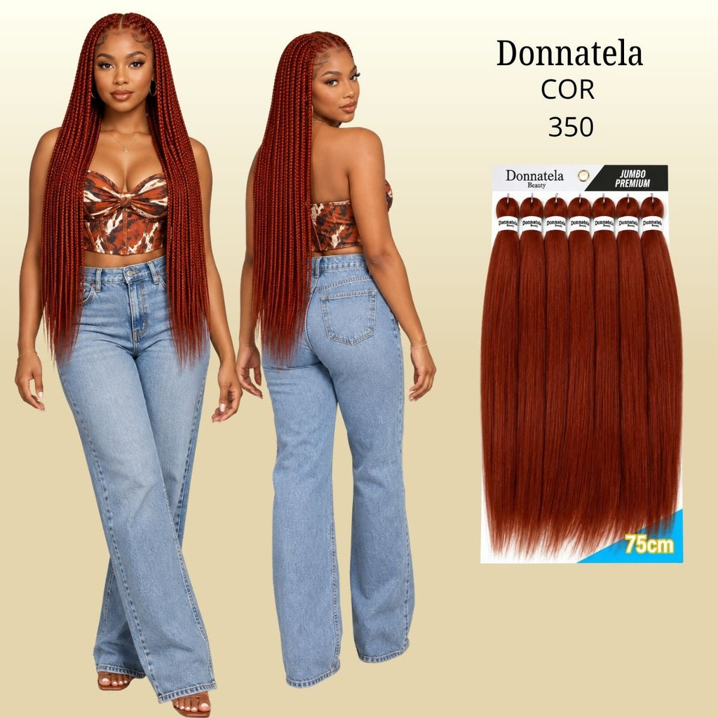 Jumbo Premium 75cm - Donnatela - Cabelo Kanekalon para Tranças - 420g.