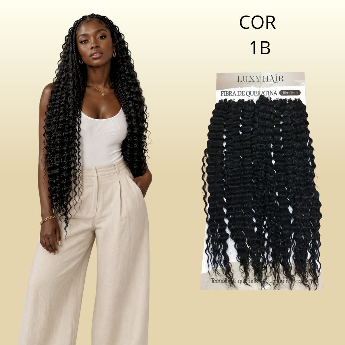 Vick - 75cm - Luxy Hair - 320g - Fibra de Queratina