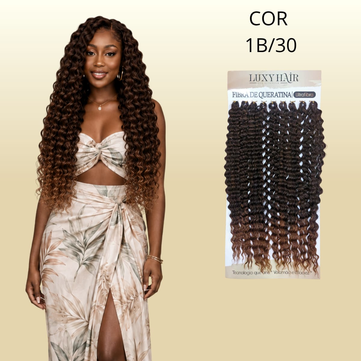 Vick - 75cm - Luxy Hair - 320g - Fibra de Queratina