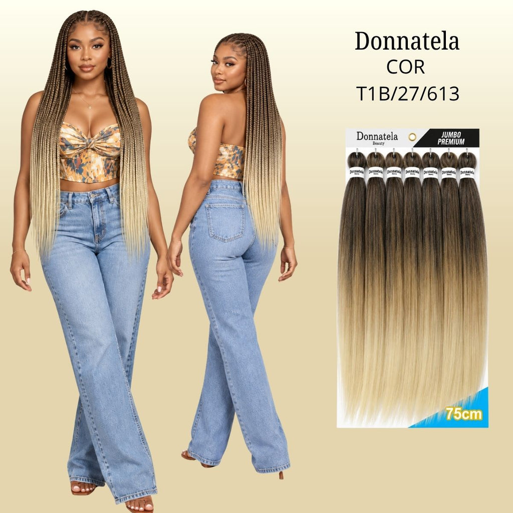 Jumbo Premium 75cm - Donnatela - Cabelo Kanekalon para Tranças - 420g.