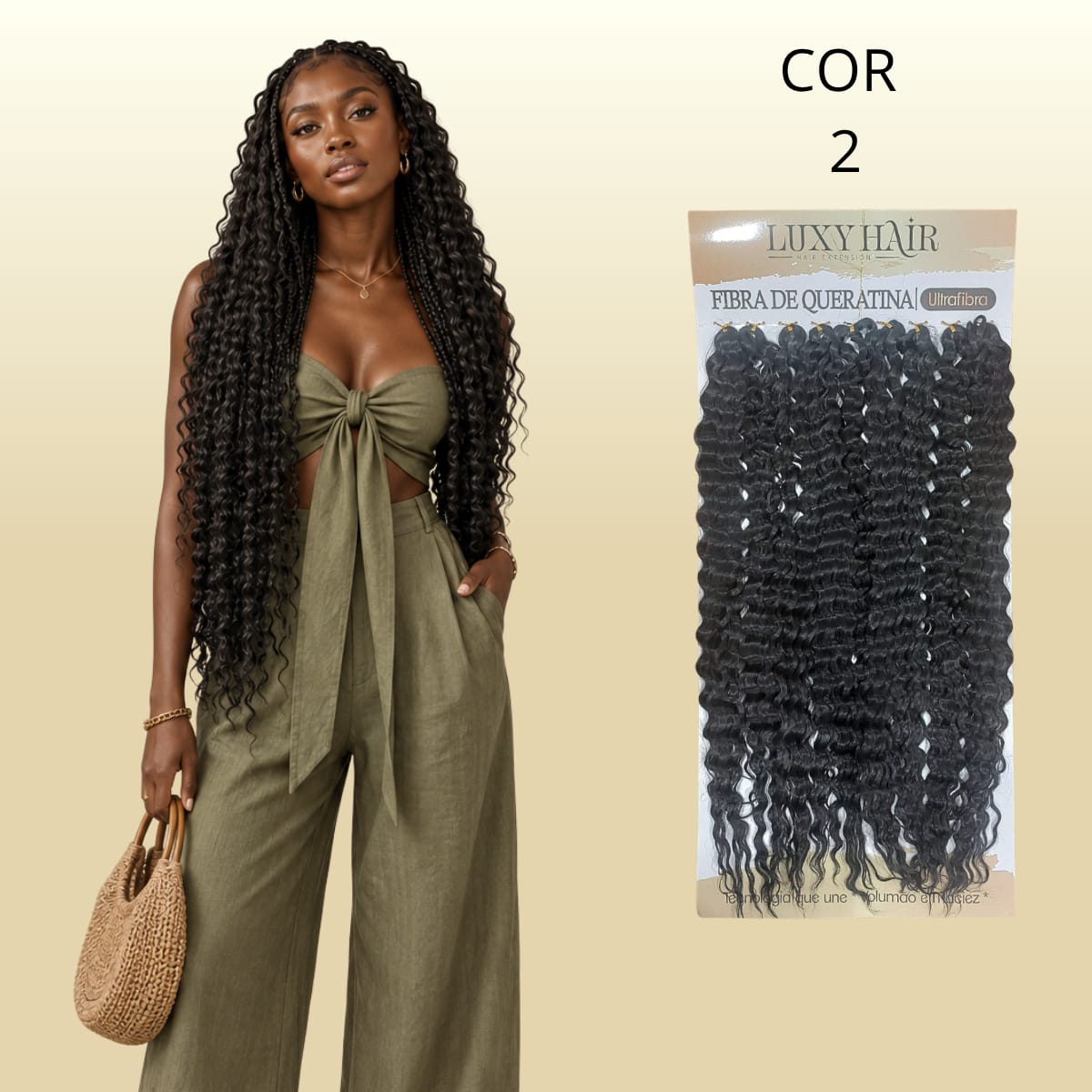 Vick - 75cm - Luxy Hair - 320g - Fibra de Queratina
