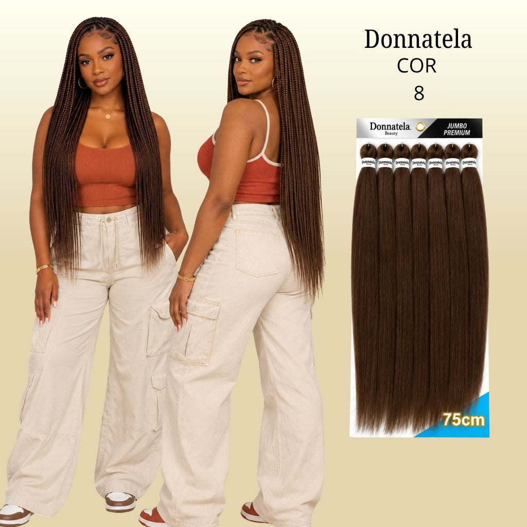Jumbo Premium 75cm - Donnatela - Cabelo Kanekalon para Tranças - 420g.