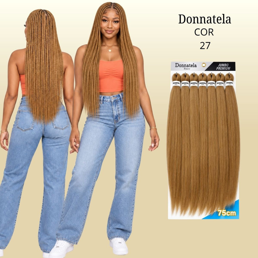 Jumbo Premium 75cm - Donnatela - Cabelo Kanekalon para Tranças - 420g.
