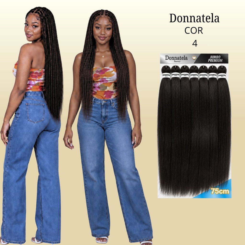 Jumbo Premium 75cm - Donnatela - Cabelo Kanekalon para Tranças - 420g.
