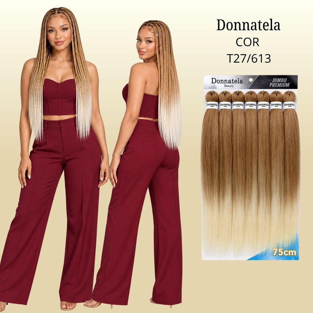 Jumbo Premium 75cm - Donnatela - Cabelo Kanekalon para Tranças - 420g.