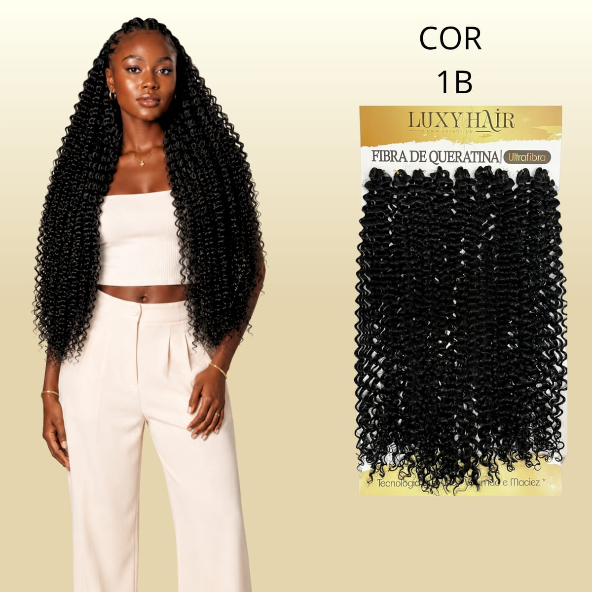 Naty - 75cm - Luxy Hair -  320g - Fibra de Queratina