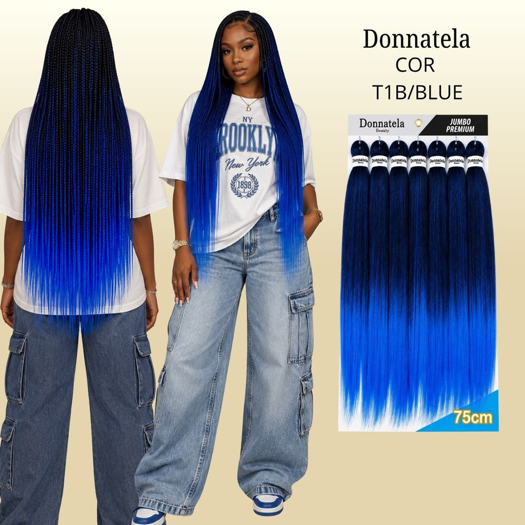 Jumbo Premium 75cm - Donnatela - Cabelo Kanekalon para Tranças - 420g.